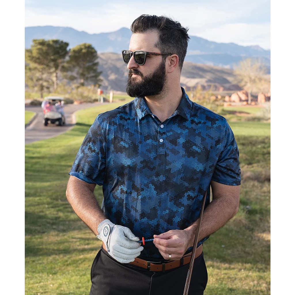 Áo Thun Polo In Hình Đầu Lâu Chơi Golf Cho Nam