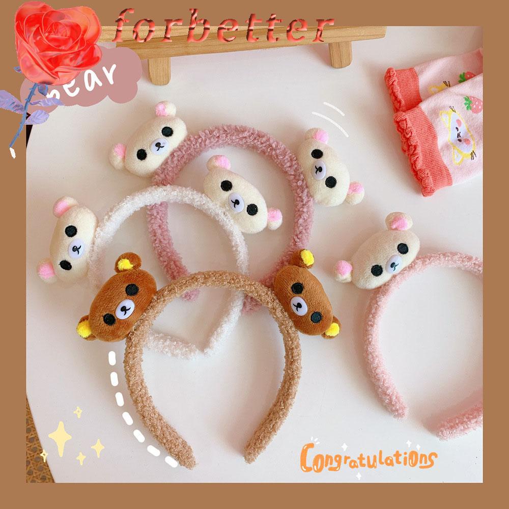 Băng đô trang điểm trang trí gấu bông xinh xắn