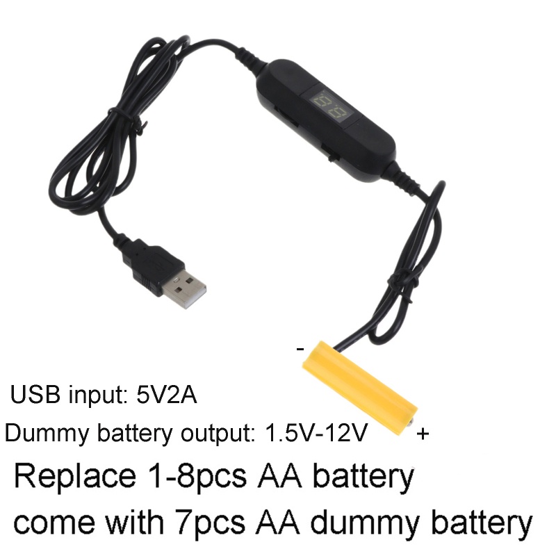 1-8 Pin AA Khử Trùng Điện Áp Từ Cổng USB Sang 1.5V-12V AA