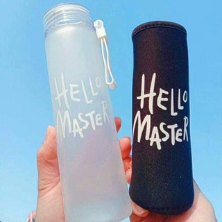 Bình nước thủy tinh Hello Master