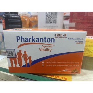 Bồi bồ cơ thể pharvita plus 60 viên, bồi bổ cơ thể, hỗ trợ người suy nhược cơ thể