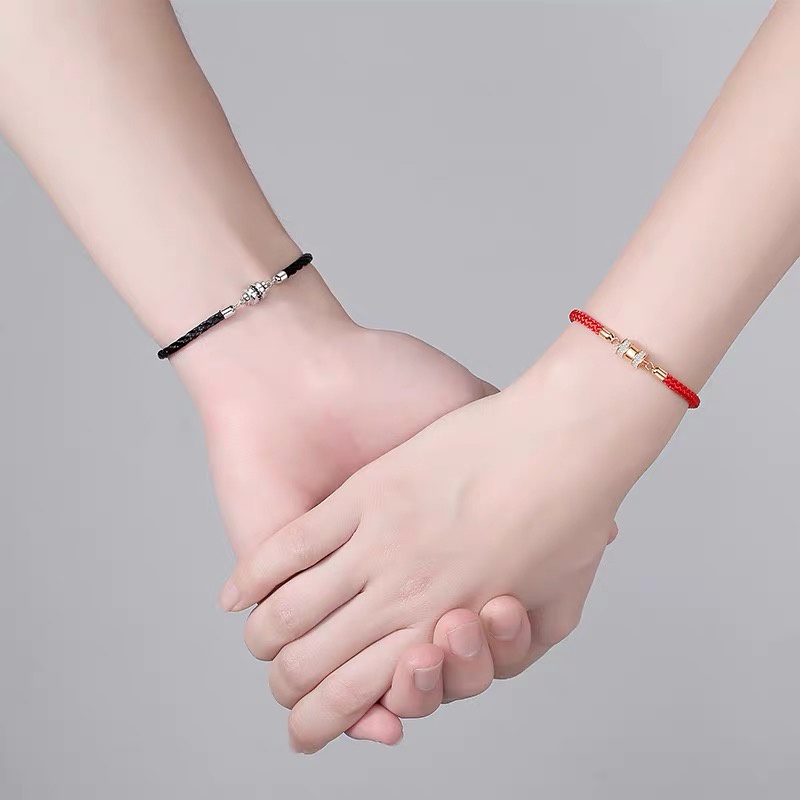 Vòng Cặp Đôi - Vòng Couple Dây Canvas Đính Đá Bạc S925 Cao Cấp V102206/7 - Mon Lilas Jewelry