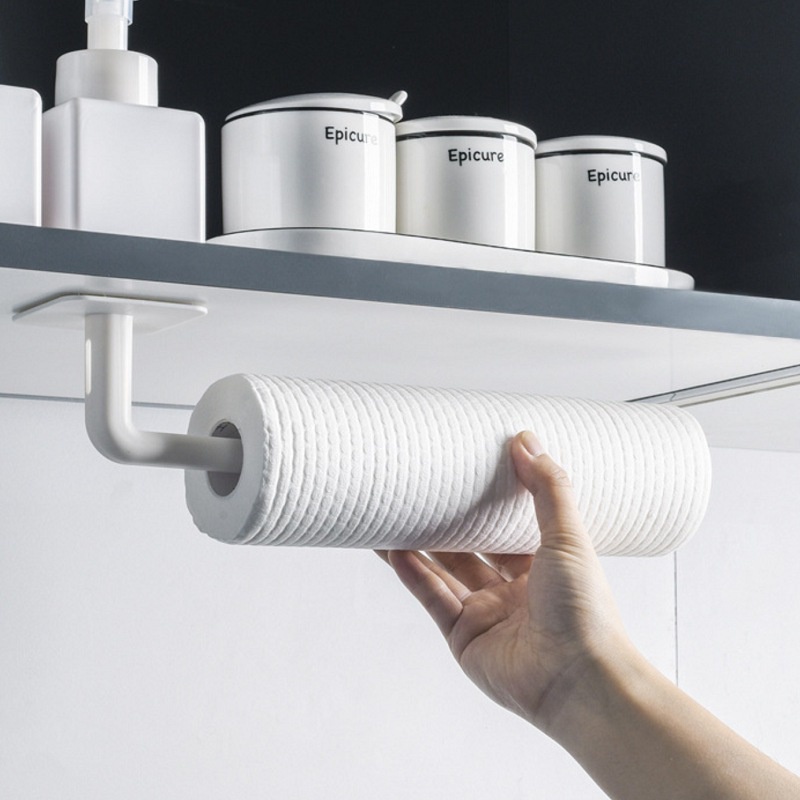 Giá Đỡ Cuộn Giấy Vệ Sinh / Treo Khăn Giấy Tự Dính Tiện Dụng Cho Nhà Bếp