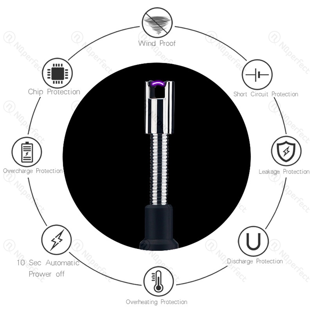 Cây đánh lửa điện xung hồ quang đa năng 360° model HY9005 thu phóng nâng cấp dài 70cm an toàn hơn