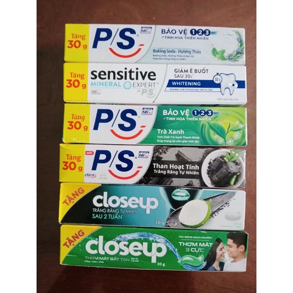 [Hàng khuyến mại ] Kem đánh răng P/S , Closeup , Sensitive 40g