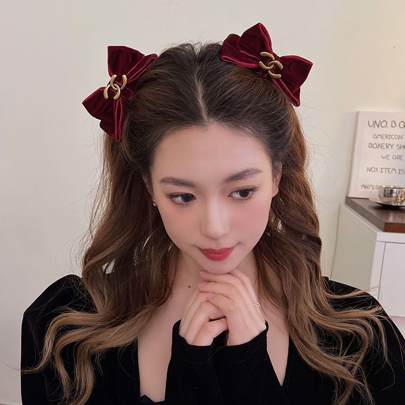 Kẹp Tóc Hình Nơ Phong Cách vintage Hàn Quốc Tinh Tế Cho Nữ