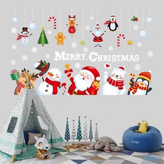 Decal trang trí Noel - Vẫy tay chào Merry Christmas