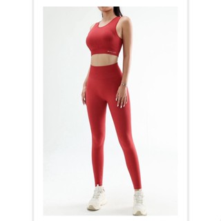  Bộ Tập Yoga GYM NAQI B-268 Dệt Kim 2 Lớp Dày Họa Tiết Bi Chìm Áo Croptop Có Mút Lót Quần Legging Lưng Cao 