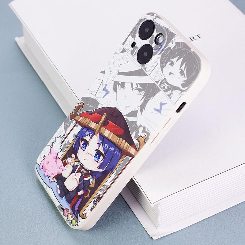 Ốp iphone truyện tranh anime tóc xanh ốp vuông bảo vệ cam 6/6splus7/7plus/8/8plus/x/xr/xs/11/12/13/14/pro/max/plus/anime