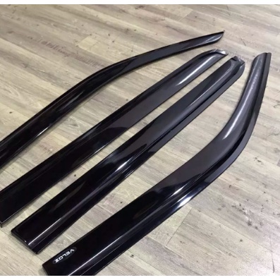 Bộ Vè che mưa xe Toyota Veloz Cross 2022 - 2023 Nhựa đen dày, chỉ mạ cao cấp