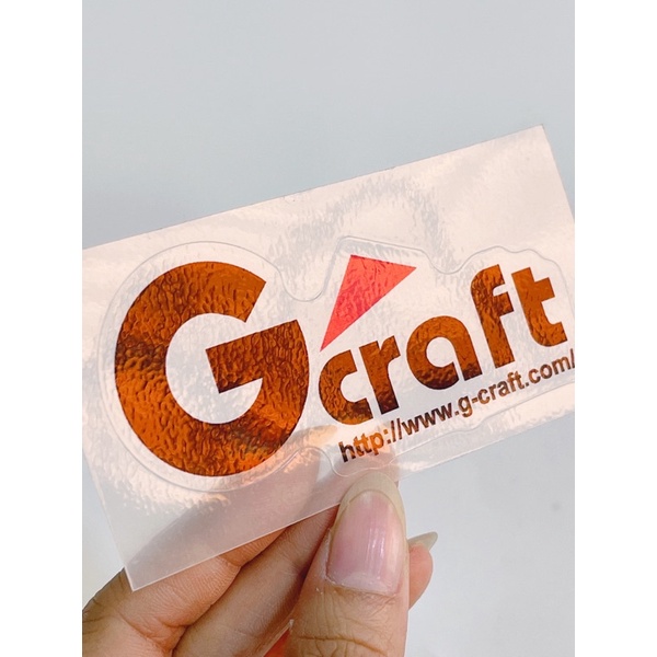 Tem dán chữ G’craft trong suốt trang trí xe máy, oto…có sẵn keo chống thấm nước