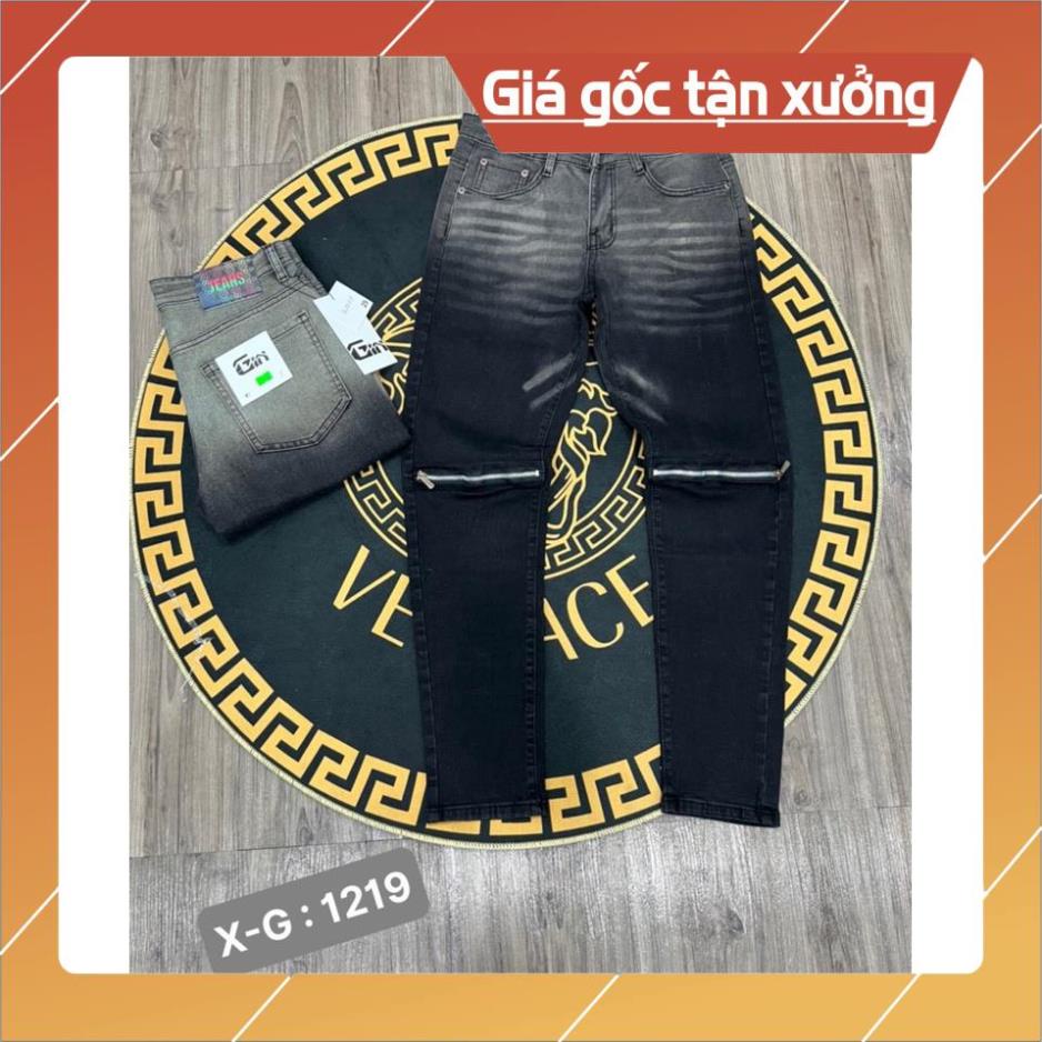 Quần Jean Nam,Jean Dài Nam Co Giãn Cao Cấp,Thêu Logo Cao Cấp, Khóa Kéo Ngay Gối [Chụp Thật 100%]