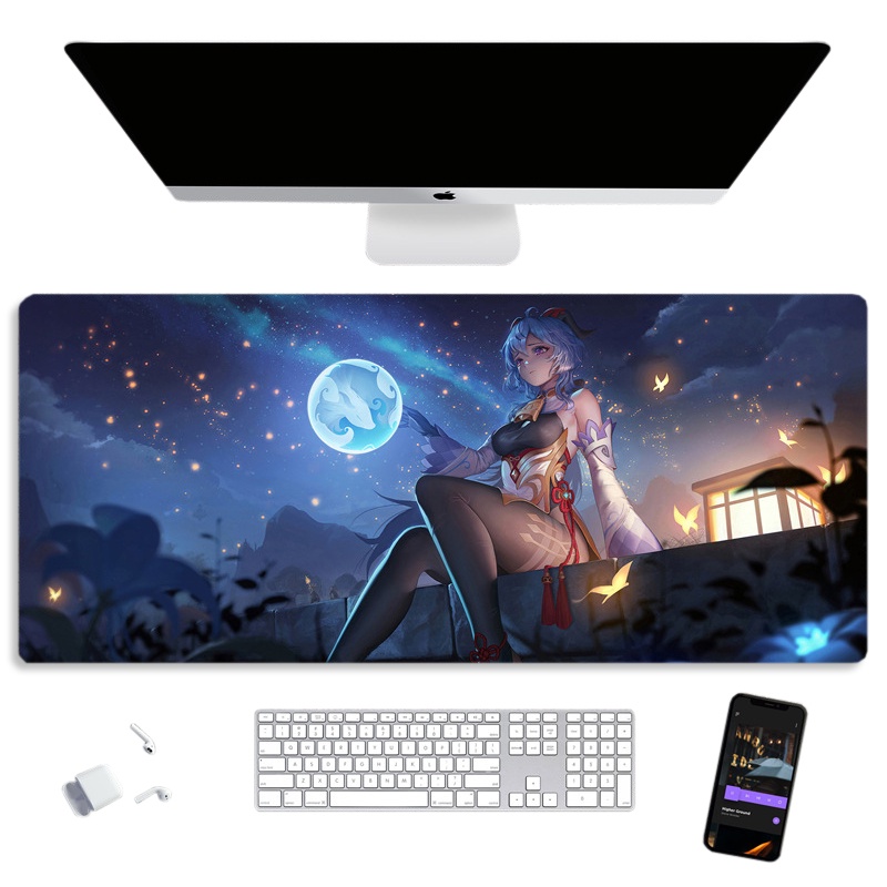 Tấm Lót Chuột Gaming Cỡ Lớn 90x40cm Siêu Dày 3mm GenShin Impact Mouse Pad Anime