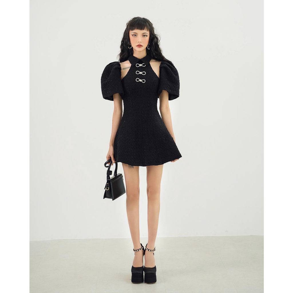 Đầm tay chuông chất liệu tweed Chloe Dress