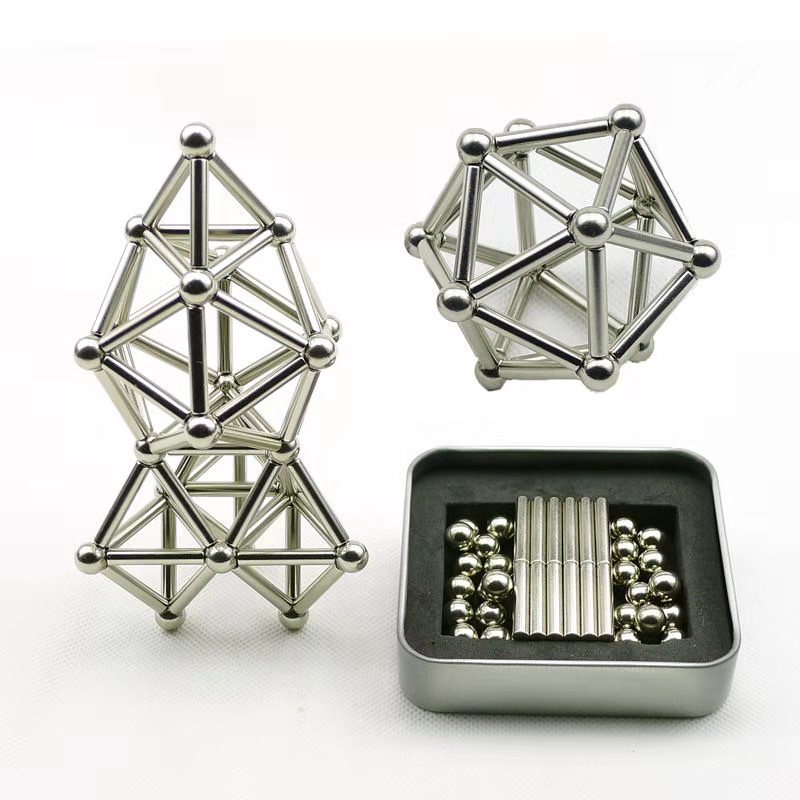 Bộ Đồ Chơi Xếp Hình Nam Châm Buckyball 36 Thanh 27 Viên Nhiều Màu