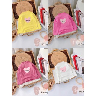 Áo cotton len cổ bèo 3p bé gái 9-33kg