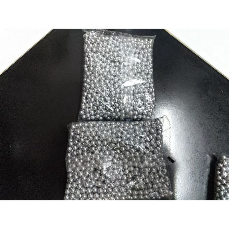 Viên bi nhựa 6mm viên nhựa tròn màu bạc lấp lánh