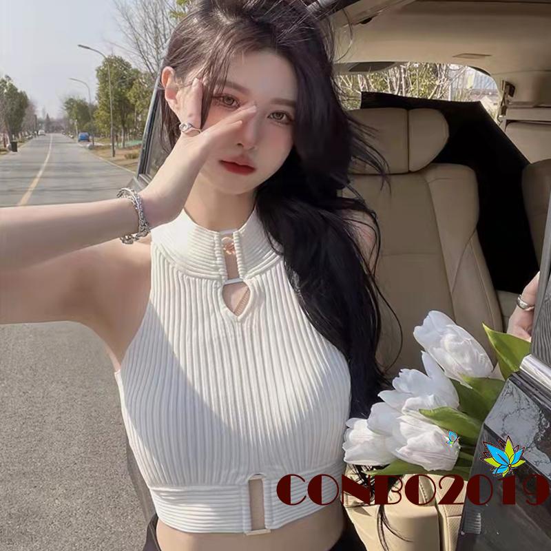 Áo Croptop Sát Nách Phong Cách Đường Phố Thời Trang Xuân Hè Cho Nữ