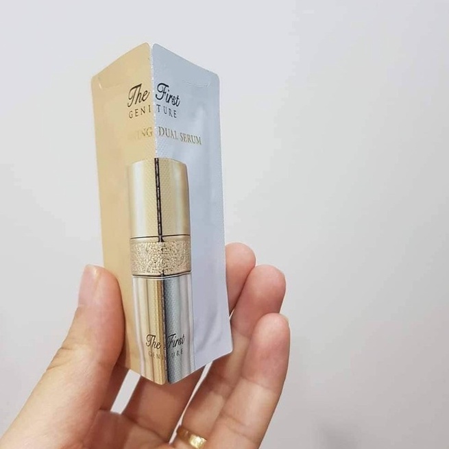 Gói sample huyết thanh hủy nám, dưỡng trắng căng bóng da OHui The First Geniture Brightening Dual Serum