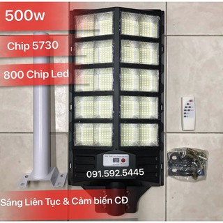 Đèn Năng Lượng Mặt Trời 180w,300w,400w,Sáng Liên Tục, Đèn Ngoài Trời (Đã gồm Cần Trụ và Remote). Bảo hành 24 tháng
