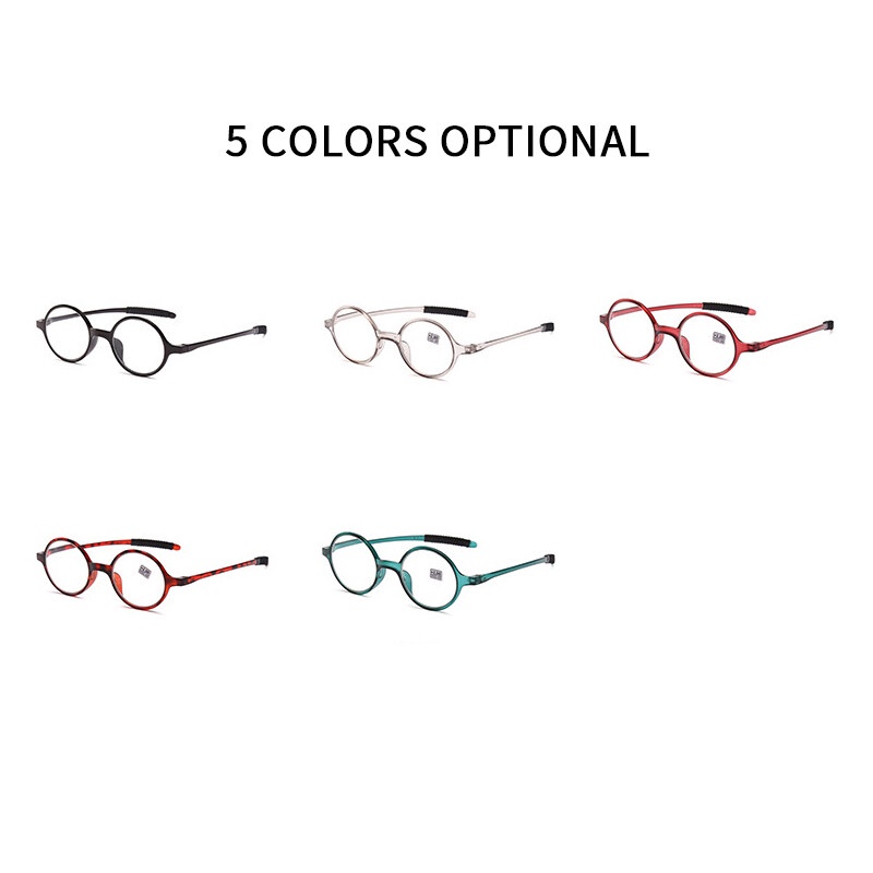 Kính Đọc Sách Gọng Tròn Màu Trắng Phong Cách Retro Cho Nam