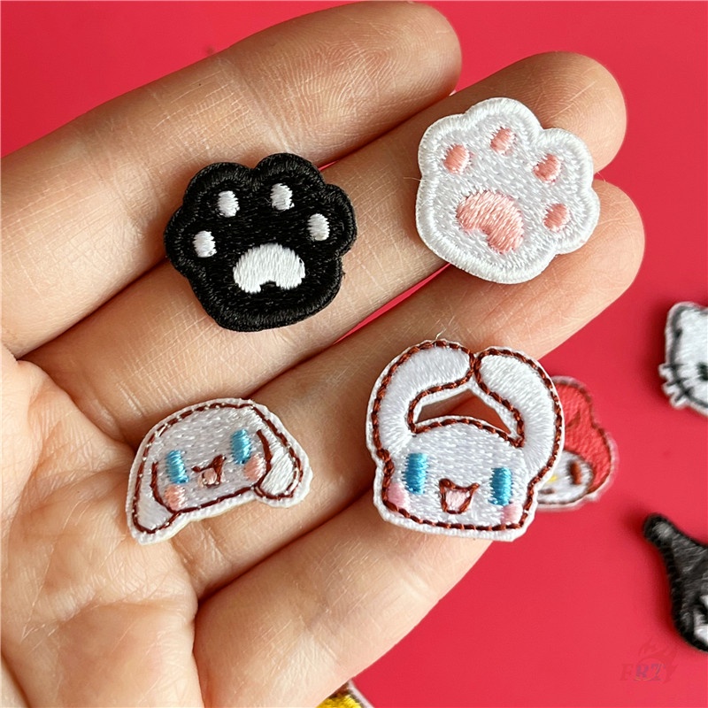 ✿ Miếng Dán Tự Dính Hình Hoạt Hình Mini Dễ Thương - Hello Kitty / Cinnamoroll / Melody / Kuromi ✿ 1 Miếng Dán Ủi Quần Áo Hình Dấu Chân Chó