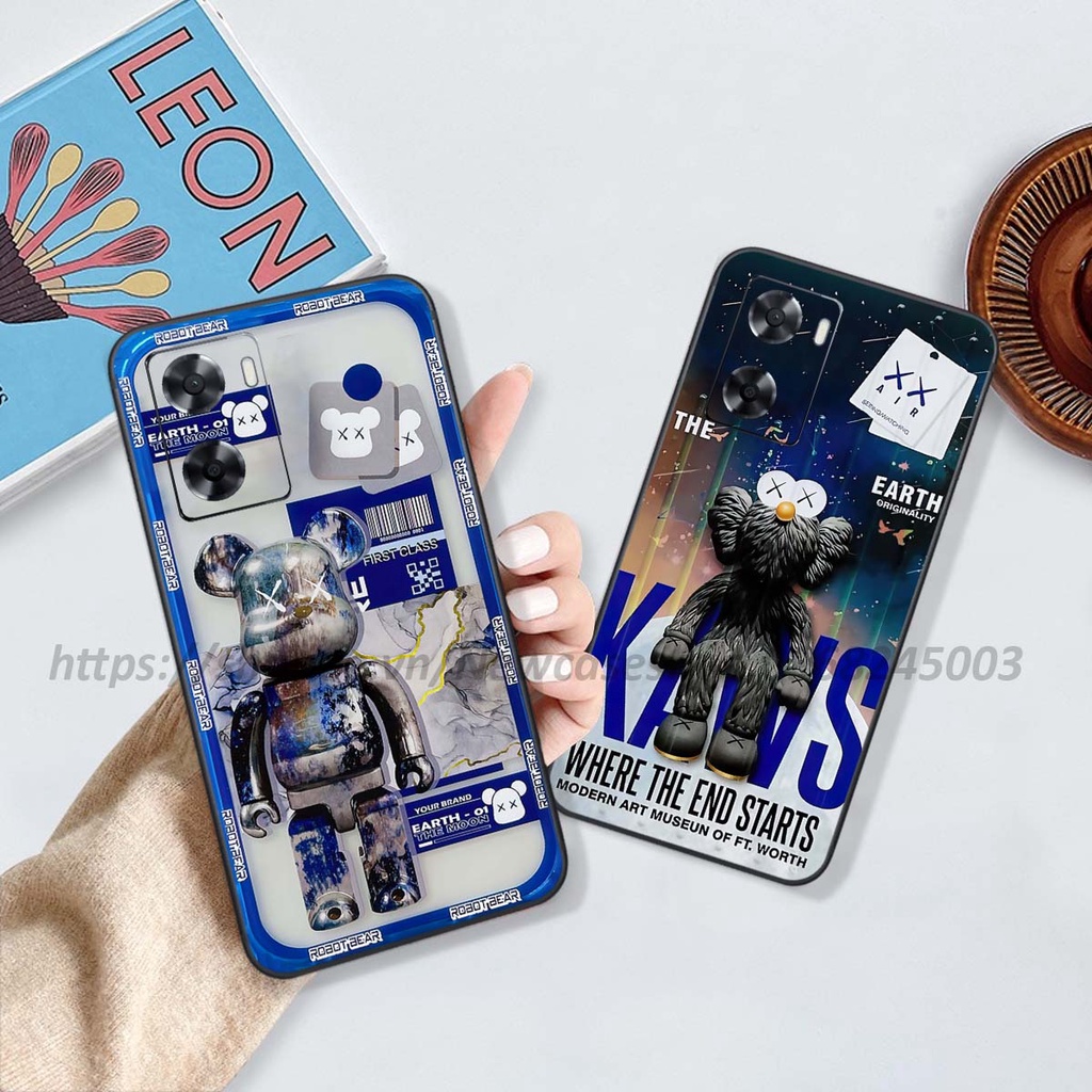 Ốp Oppo A57 4G / A57 5G / A77s in hình Bear Brick,K@ws,smile,...hot trend