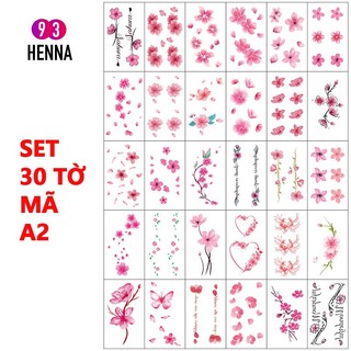 80 hình xăm hoa lá cho nữ set a2