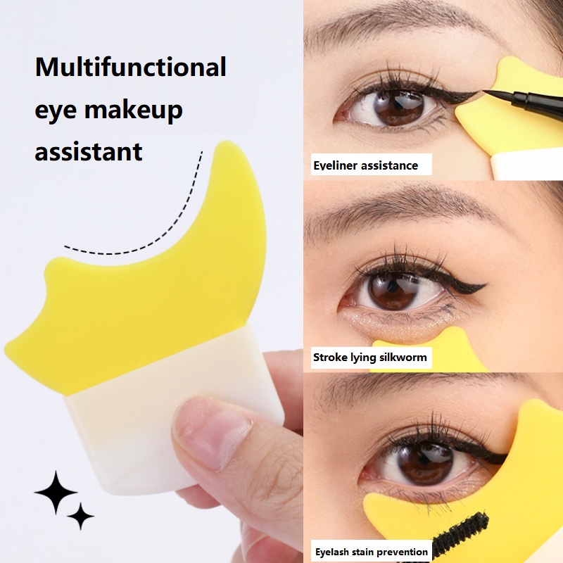 Bút Kẻ Mắt Trang Điểm Chuyên Nghiệp Bằng Silicone Màu Đen Dành Cho Người Mới Bắt Đầu