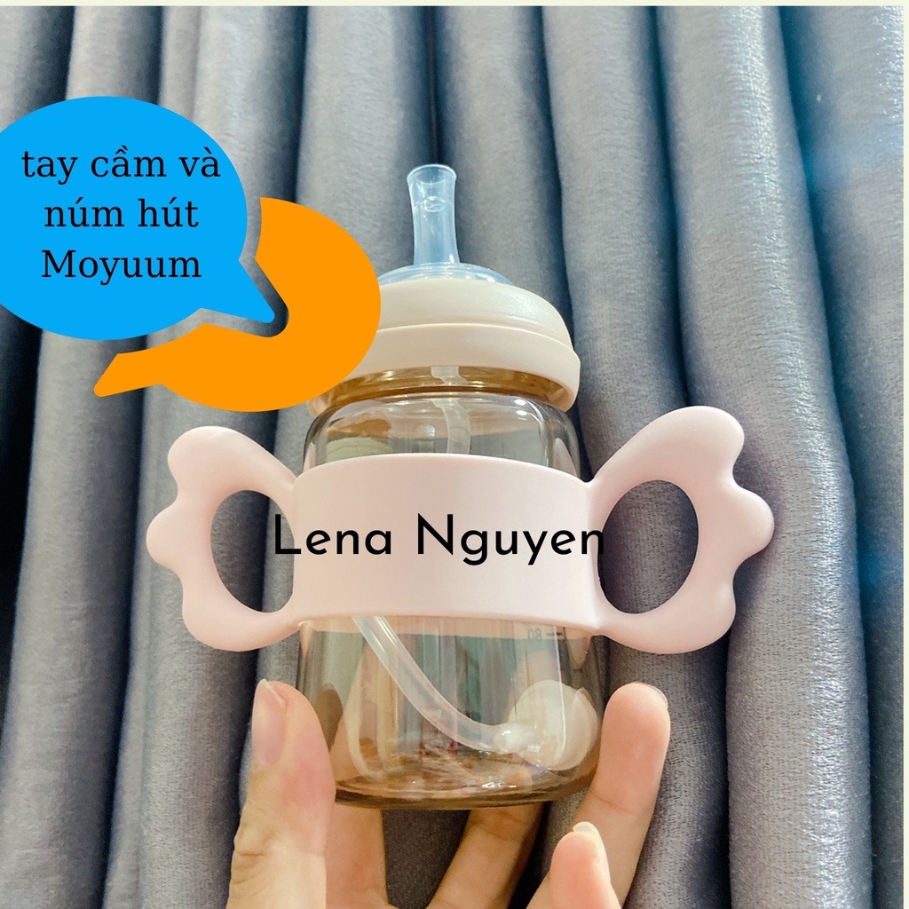 Núm tập hút bộ chuyển đổi bình Moyuum có thể biến bình sữa Moyuum thành bình tập hút chống sặc tay cầm bình