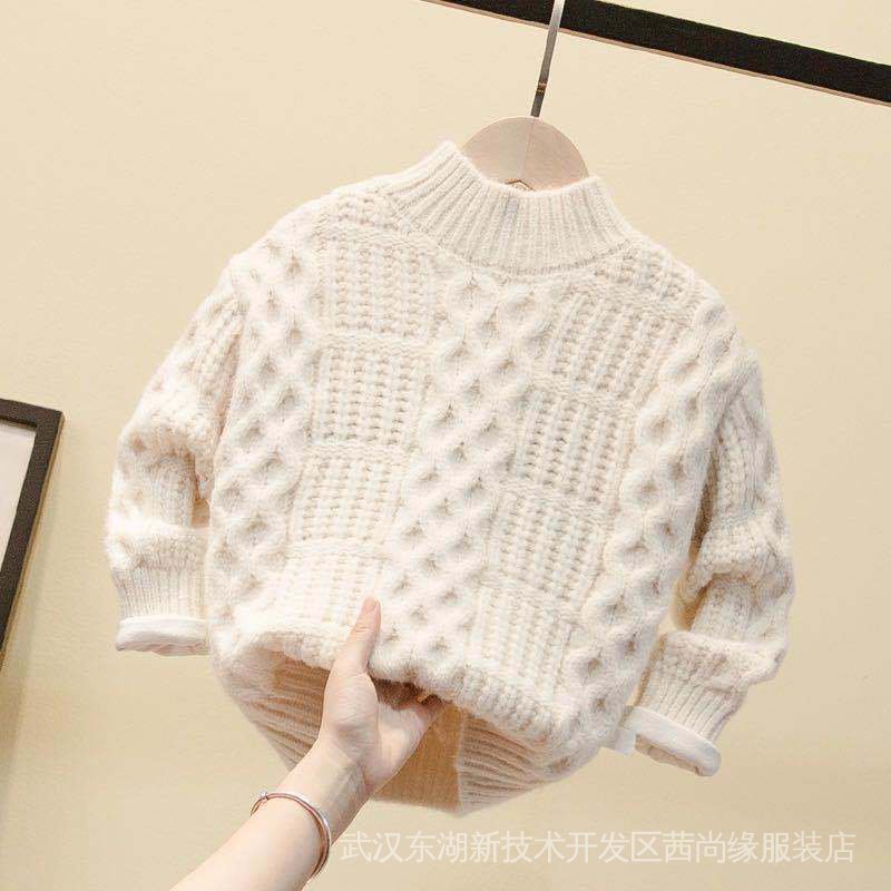 Áo Sweater Dày Chui Đầu Lót Lông Cừu Thời Trang Thu Đông Phong Cách Mới Cho Bé Trai