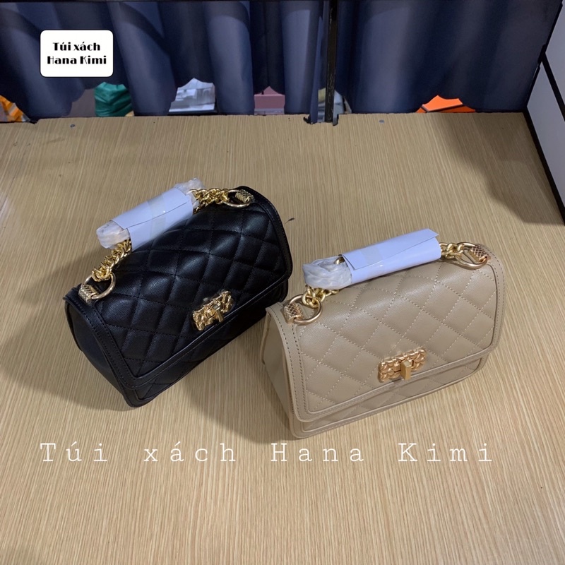Túi đeo chéo nữ dây xích trần trám