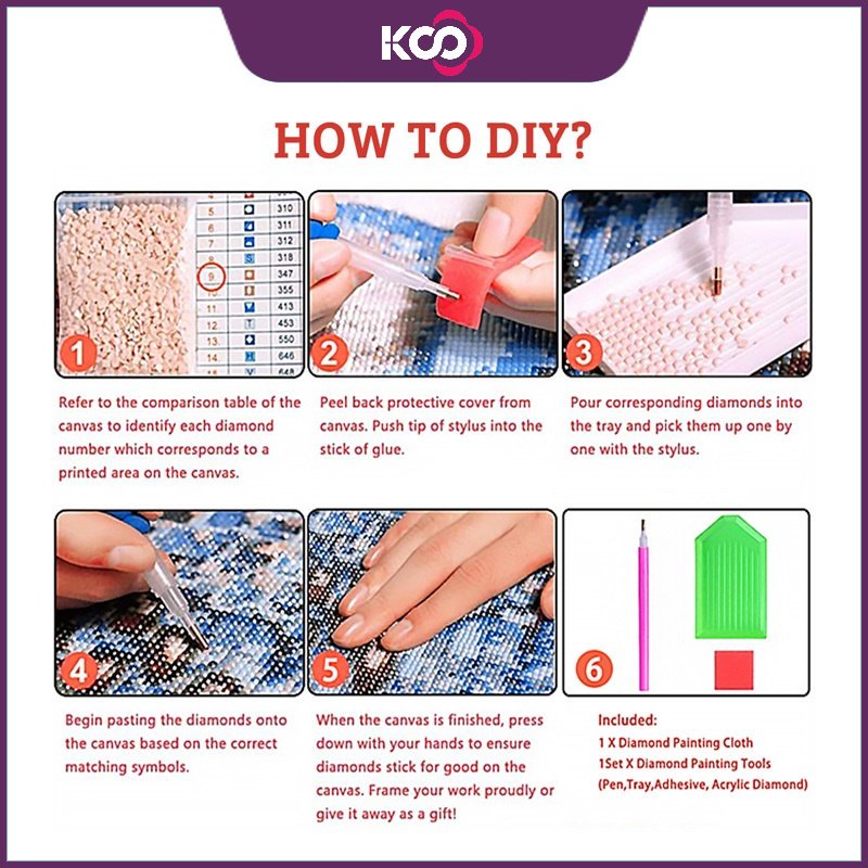 Bộ Tranh Đính Đá 5D Tự Làm Hình Lâu Đài Kích Thước 30x40cm / 40x50cm
