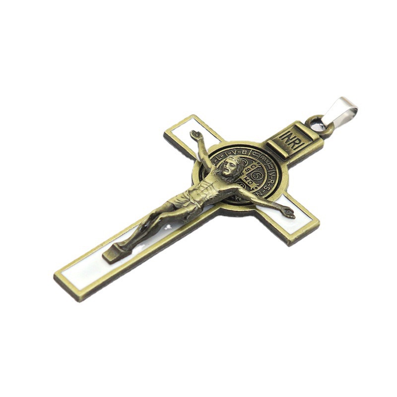 1 Mặt Vòng cổ Hình Thánh Giá Chúa Jesus Saint Benedict Crucifix DIY