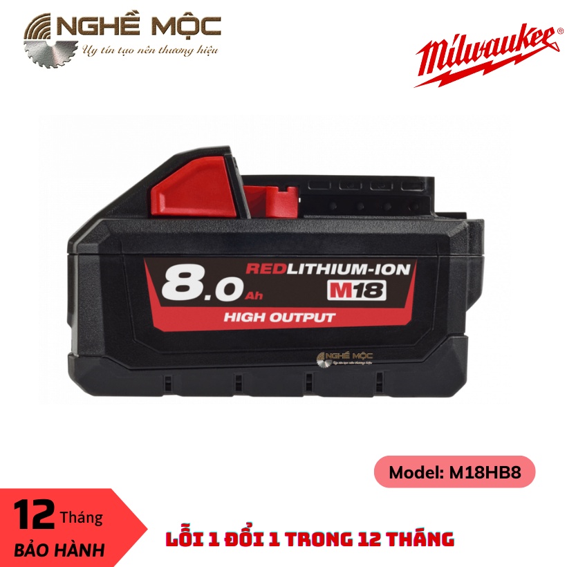 Pin M18 MILWAUKEE 3a, 8a, 12a dòng xả cao High Output