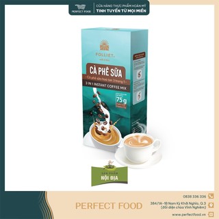 Cà phê sữa hoà tan Foillet hộp 5 gói 75gr