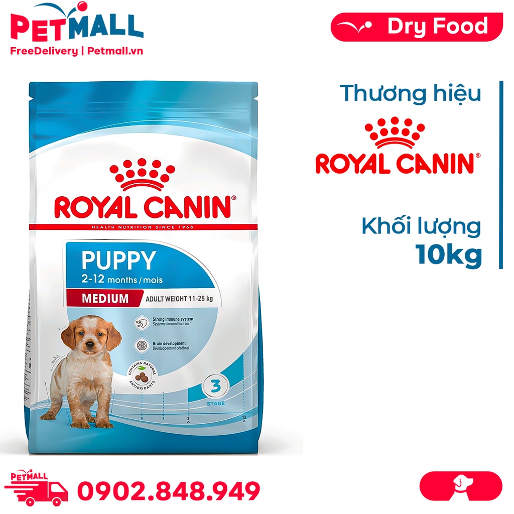 Thức ăn chó Royal Canin MEDIUM PUPPY 10kg Petmall