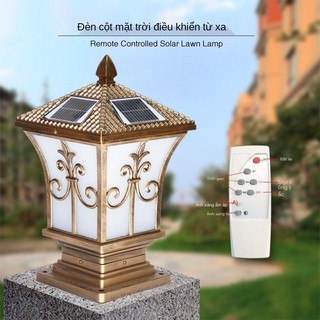 Đèn LED Trụ Cổng Năng Lượng Mặt Trời 4 chế độ sáng - Hàng Chính Hãng - Bảo hành 1 năm