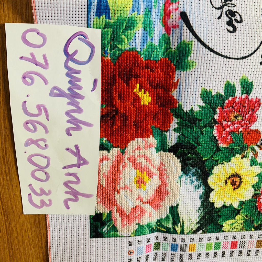 Tranh thêu chữ thập GIA ĐÌNH đã thêu rùi 63x35cm đã thành phẩm 88824