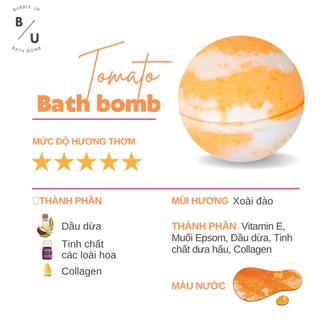 Tomato bath bomb / viên sủi / viên thả bồn tắm