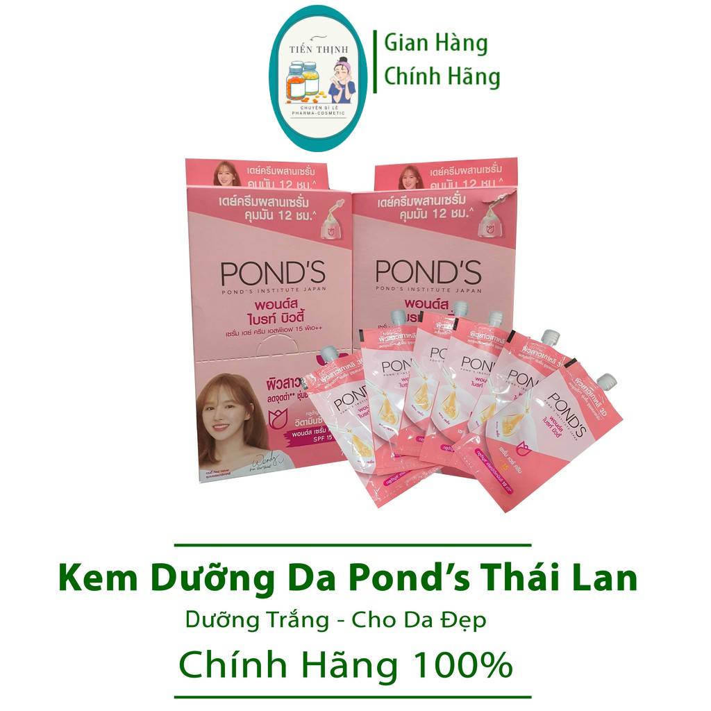 Hộp 6 gói Kem dưỡng da Ponds dạng gói Thái Lan - 6 gói X 10ml