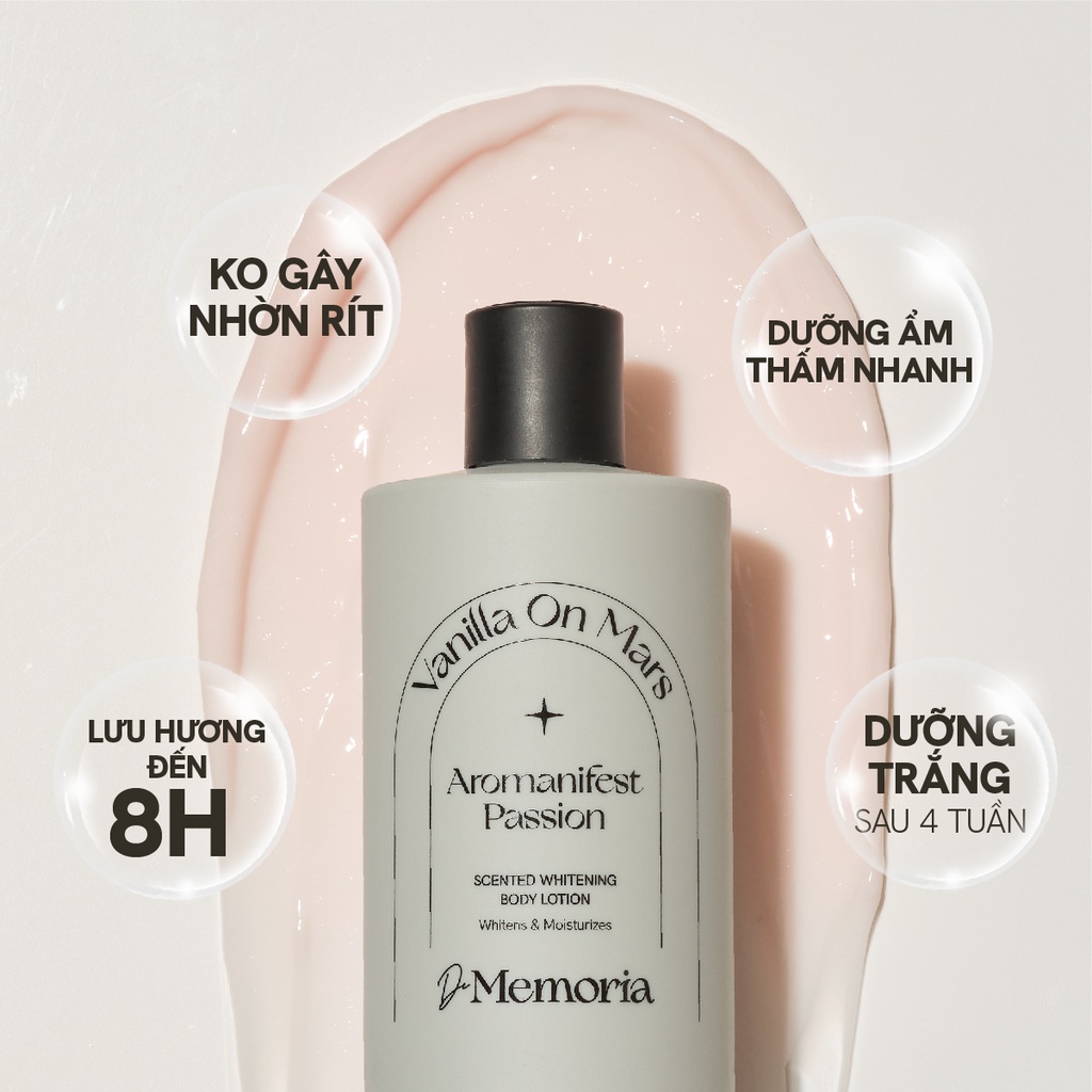 Dưỡng Thể Trắng Da Hương Nước Hoa Thư Giãn De Memoria Scented Whitening Body Lotion 300ml