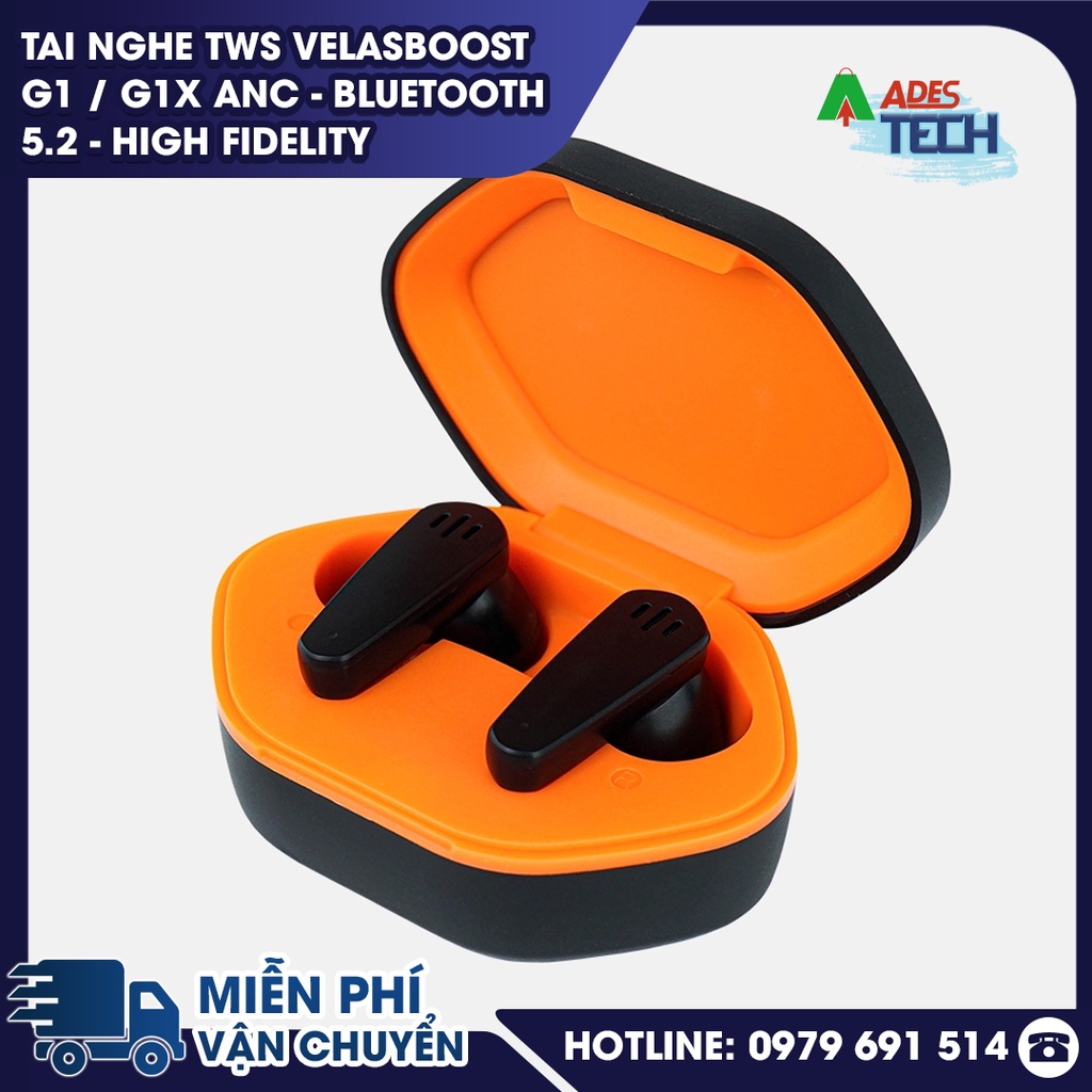 Tai nghe TWS velasboost G1 / G1X ANC - Bluetooth 5.2 - High Fidelity