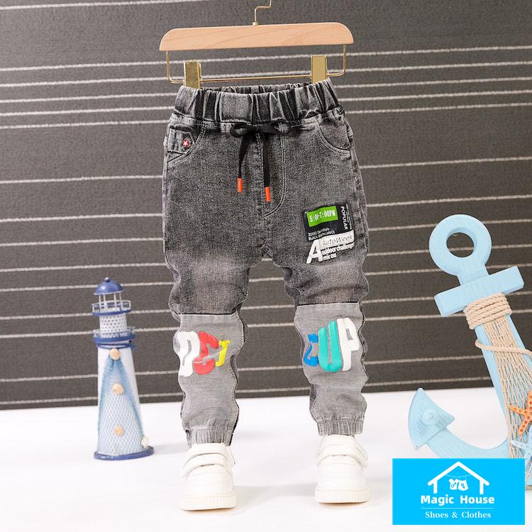 M & H ~  Quần Jean Dáng Ôm Phong Cách Thể Thao Thời Trang Thường Ngày Cho Bé Trai