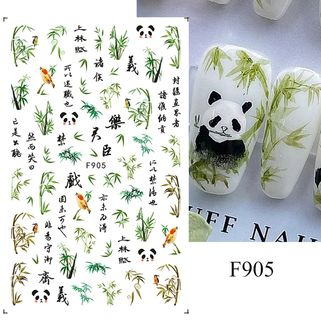 Miếng Dán Trang Trí Móng Tay 3D Hình Hoa Đào Năm Mới TRF899