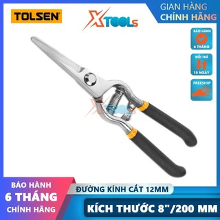 Kéo cắt cành Tolsen 31019 kích thước 8inch/200mm, đường kính cắt 12mm, dùng cắt tỉa cây cảnh, hoa, bonsai