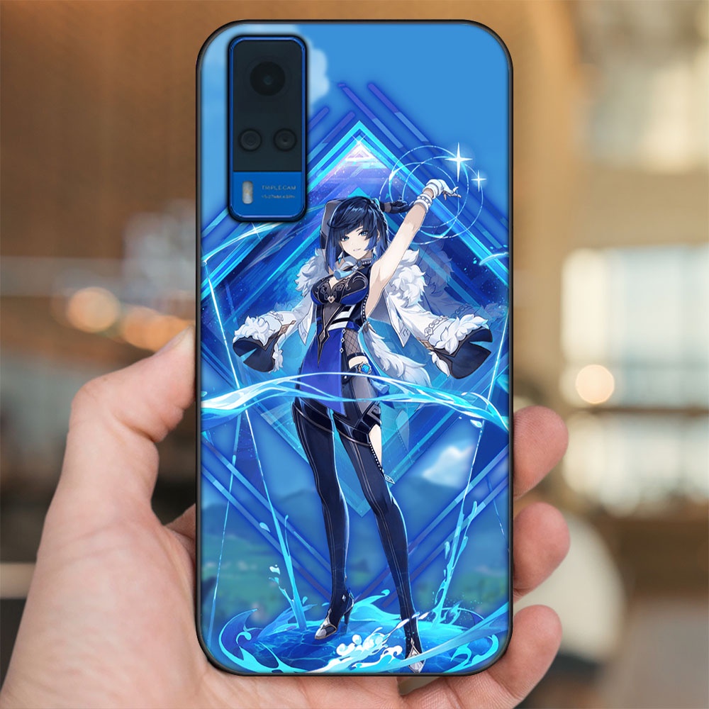 Ốp lưng Vivo Y51 2020, Y53s viền đen in hình Yelan Genshin Impact