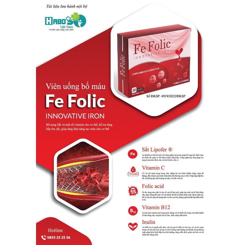 Viên uống bổ máu Fe Folic - CN190