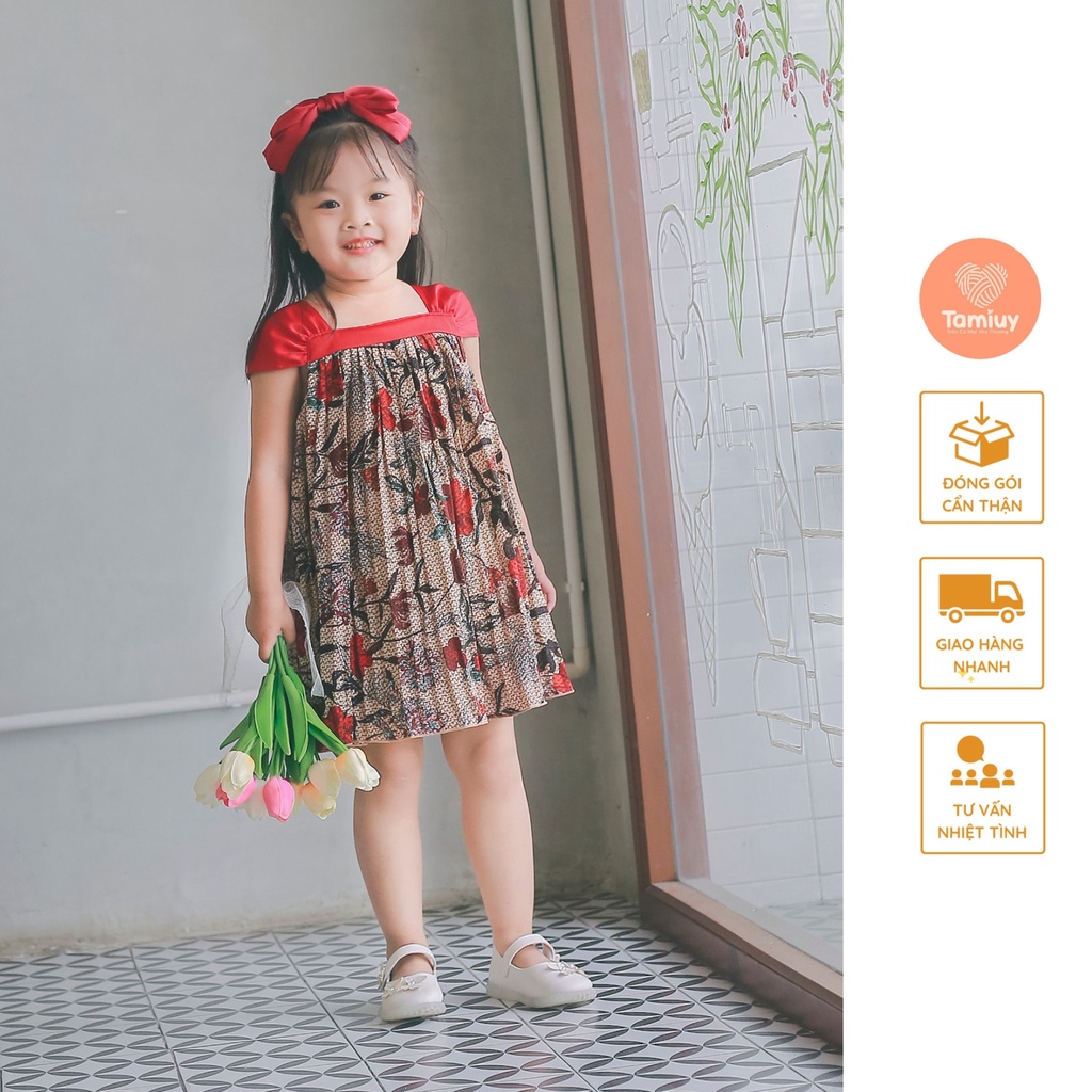 Đầm Dập Ly Tamiuy Chất Vải Voan Mềm Mại Cùng Họa Tiết Hoa Nhí Nổi Bật Xinh Xắn Dễ Thương Cho Các Bé Gái