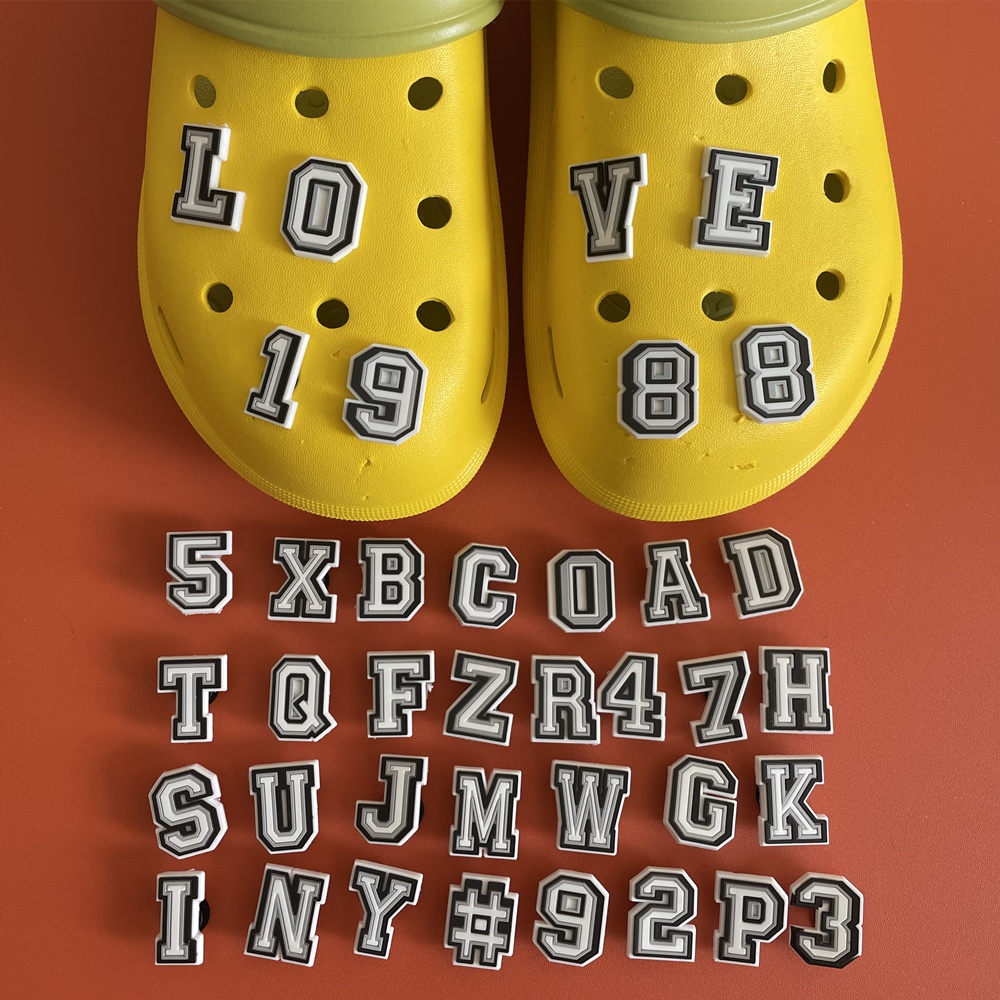 Ghim Cài Giày Crocs Hình Chữ Cái Và Số Hoạt Hình Trang Trí Cho Nữ